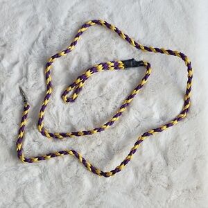 New purple and yellow nylon leash